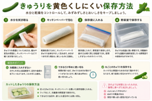 冷蔵保存するきゅうり
